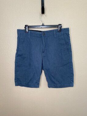 Volcom Mens Blue Lightweight Casual Shorts Size 32 Cotton True To This